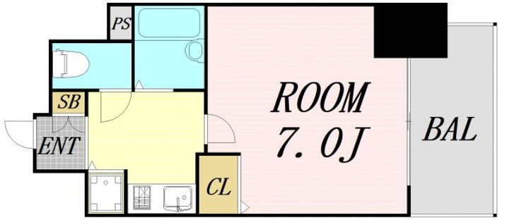 大阪府大阪市都島区都島本通2丁目(マンション)の賃貸物件の間取り