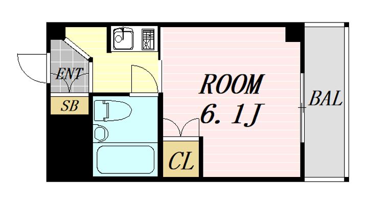 大阪府吹田市江坂町3丁目(マンション)の賃貸物件の間取り
