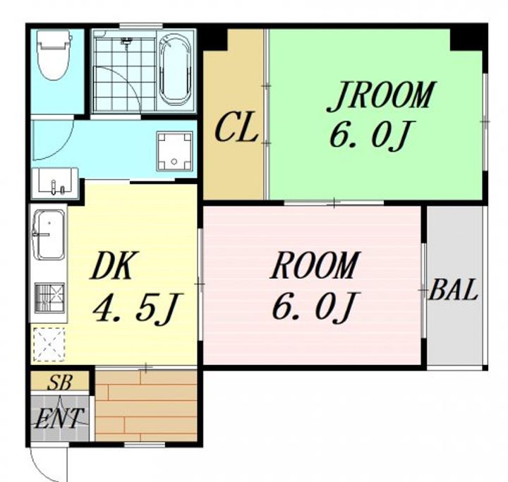 大阪府大阪市淀川区新高1丁目(マンション)の賃貸物件の間取り