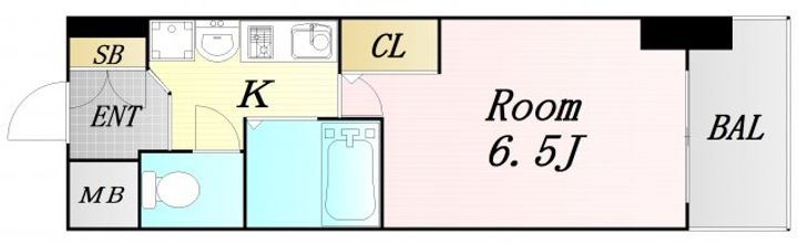 大阪府大阪市北区南森町2丁目(マンション)の賃貸物件の間取り