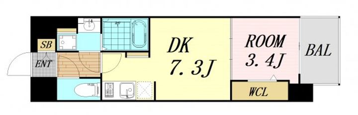 JPレジデンス大阪城東4の間取り