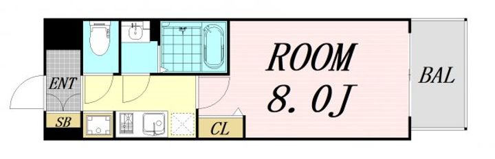 大阪府大阪市淀川区宮原1丁目(マンション)の賃貸物件の間取り