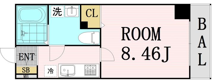 大阪府大阪市北区天満橋1丁目(マンション)の賃貸物件の間取り