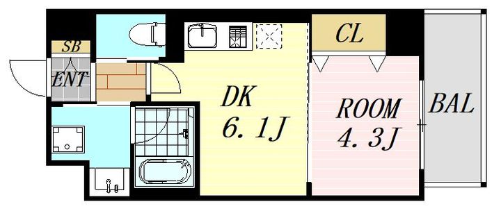 RIDGEガーデン江坂Ⅰの間取り