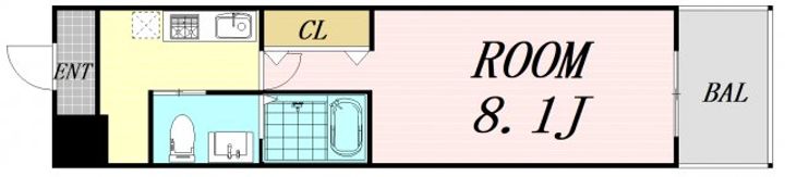 大阪府大阪市淀川区木川東4丁目(マンション)の賃貸物件の間取り