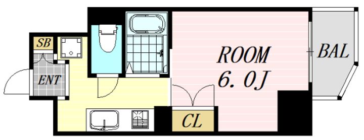 大阪府大阪市北区豊崎1丁目(マンション)の賃貸物件の間取り