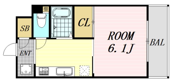 大阪府大阪市北区豊崎1丁目(マンション)の賃貸物件の間取り