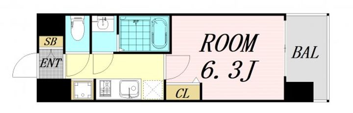 プレサンス森ノ宮THEゲートの間取り
