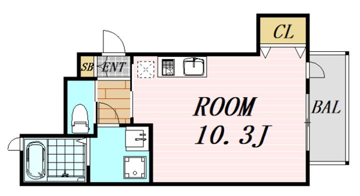 大阪府大阪市淀川区十三東3丁目(アパート)の賃貸物件の間取り
