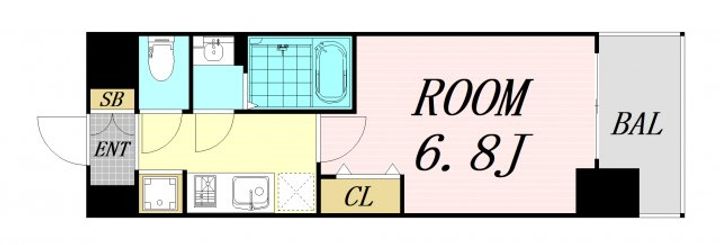 プレサンスOSAKA西中島リエゾンの間取り