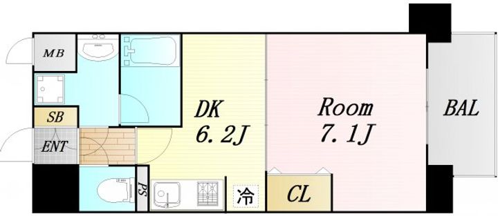 大阪府大阪市北区天神橋3丁目(マンション)の賃貸物件の間取り
