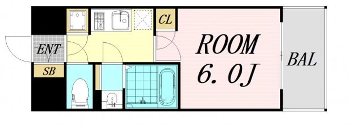 大阪府大阪市東淀川区豊新5丁目(マンション)の賃貸物件の間取り