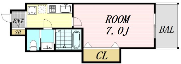 大阪府大阪市東淀川区東中島2丁目(マンション)の賃貸物件の間取り