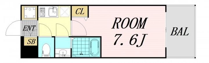 大阪府大阪市北区長柄東3丁目(マンション)の賃貸物件の間取り