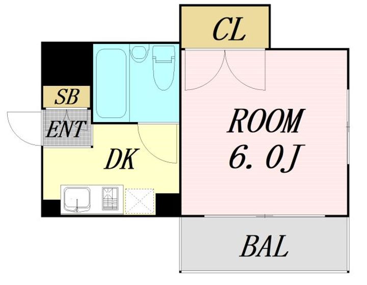 大阪府大阪市淀川区新高2丁目(マンション)の賃貸物件の間取り