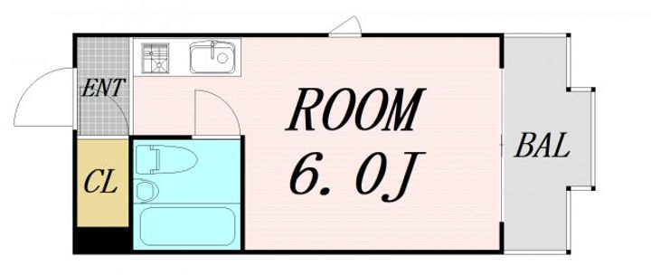 大阪府大阪市北区本庄東2丁目(マンション)の賃貸物件の間取り