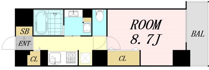 大阪府大阪市北区中津4丁目(マンション)の賃貸物件の間取り
