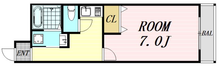 大阪府大阪市都島区内代町1丁目(マンション)の賃貸物件の間取り