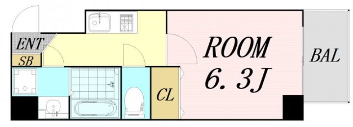 大阪府大阪市淀川区木川東3丁目(マンション)の賃貸物件の間取り