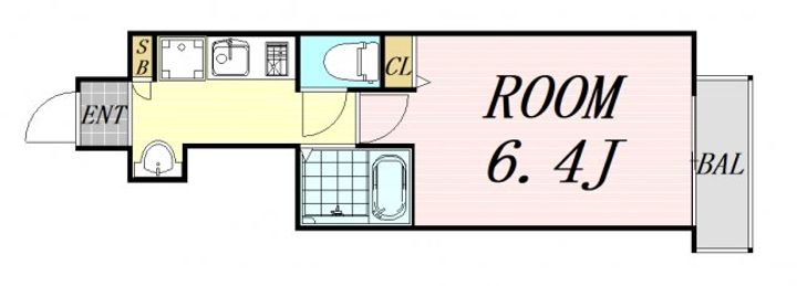 大阪府大阪市北区西天満6丁目(マンション)の賃貸物件の間取り