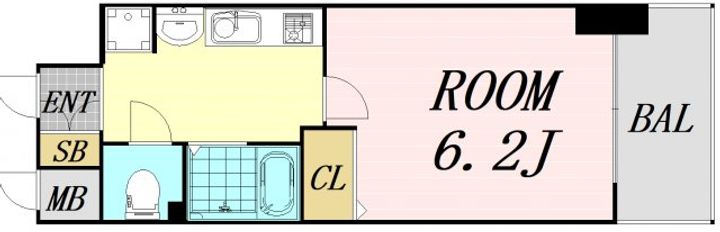 エステムコート新大阪6エキスプレイスの間取り