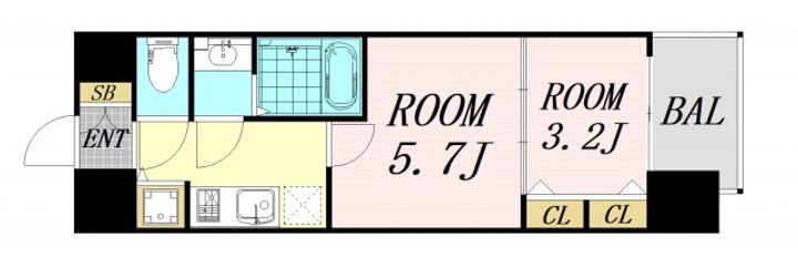 S-RESIDENCE日本橋Qualierの間取り