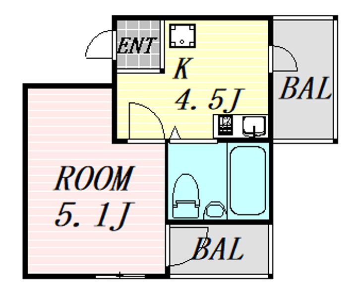 大阪府大阪市淀川区塚本3丁目(マンション)の賃貸物件の間取り
