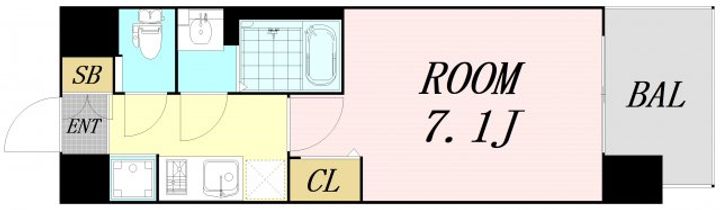 大阪府大阪市西淀川区姫里2丁目(マンション)の賃貸物件の間取り