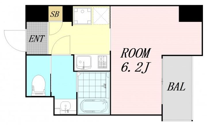 大阪府大阪市東成区中道2丁目(マンション)の賃貸物件の間取り