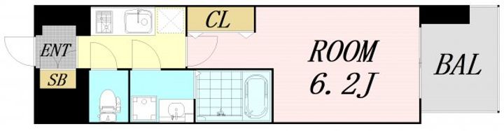 エスリードレジデンス大阪難波の間取り