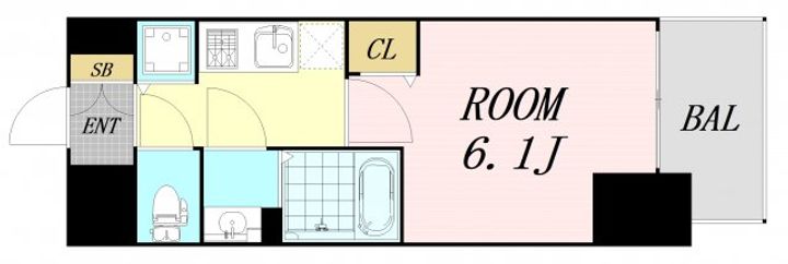 大阪府大阪市西淀川区柏里2丁目(マンション)の賃貸物件の間取り