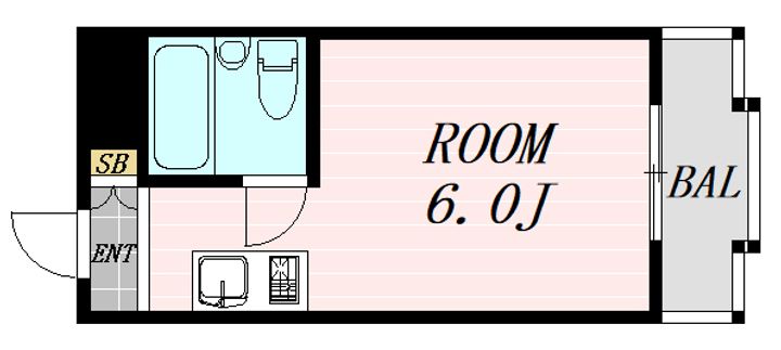 大阪府大阪市北区本庄東2丁目(マンション)の賃貸物件の間取り