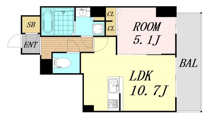 TOPAZ江坂の間取り