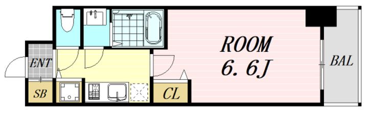 大阪府大阪市北区本庄東3丁目(マンション)の賃貸物件の間取り