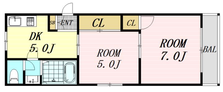 メゾン江坂の間取り