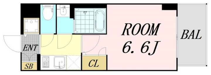 大阪府大阪市福島区玉川4丁目(マンション)の賃貸物件の間取り