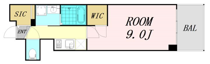 プレサンス堺筋本町駅前の間取り