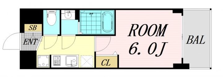 プレサンス南堀江ザ・センスの間取り