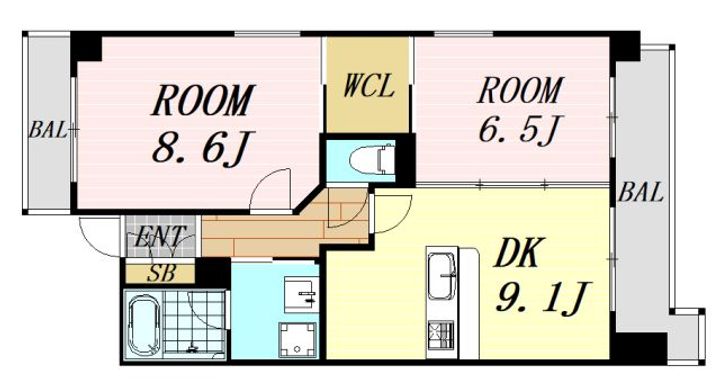 シャンテミキの間取り