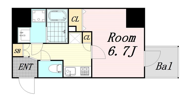 大阪府大阪市北区豊崎4丁目(マンション)の賃貸物件の間取り