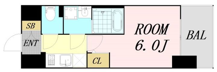 大阪府大阪市北区豊崎6丁目(マンション)の賃貸物件の間取り