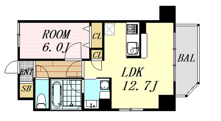 大阪府大阪市都島区網島町(マンション)の賃貸物件の間取り