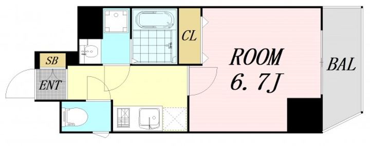 大阪府大阪市西区江戸堀2丁目(マンション)の賃貸物件の間取り