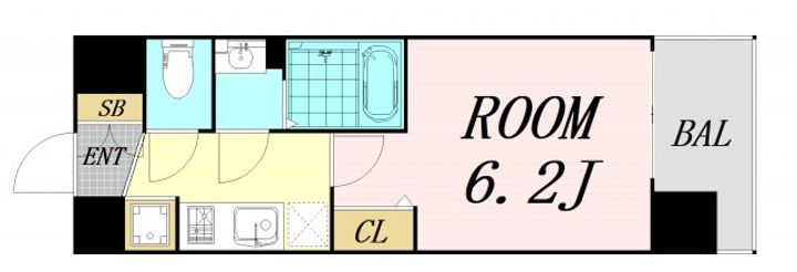 大阪府大阪市淀川区西三国2丁目(マンション)の賃貸物件の間取り