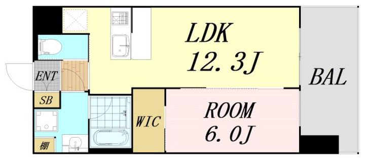 大阪府大阪市淀川区新高5丁目(マンション)の賃貸物件の間取り
