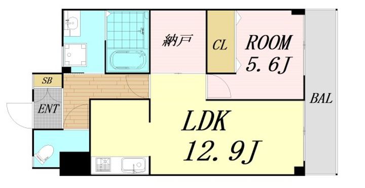 大阪府吹田市垂水町3丁目(マンション)の賃貸物件の間取り