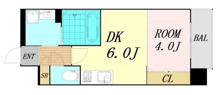 エステムコート難波3ラグースの間取り