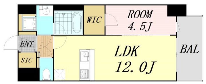 大阪府大阪市淀川区木川東4丁目(マンション)の賃貸物件の間取り