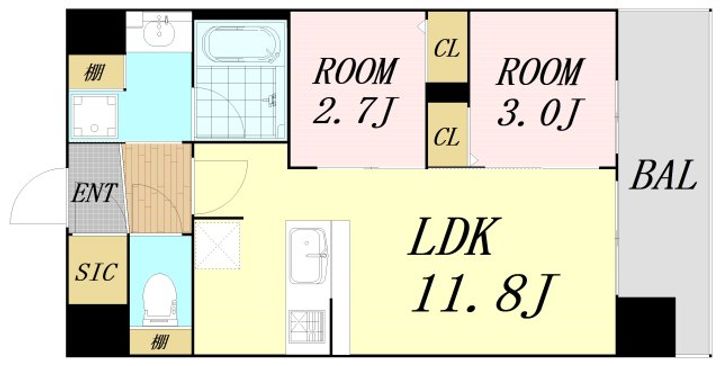コンフォリア・リヴ新大阪西宮原ソルテラスの間取り