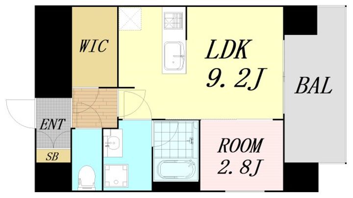 大阪府大阪市淀川区東三国5丁目(マンション)の賃貸物件の間取り